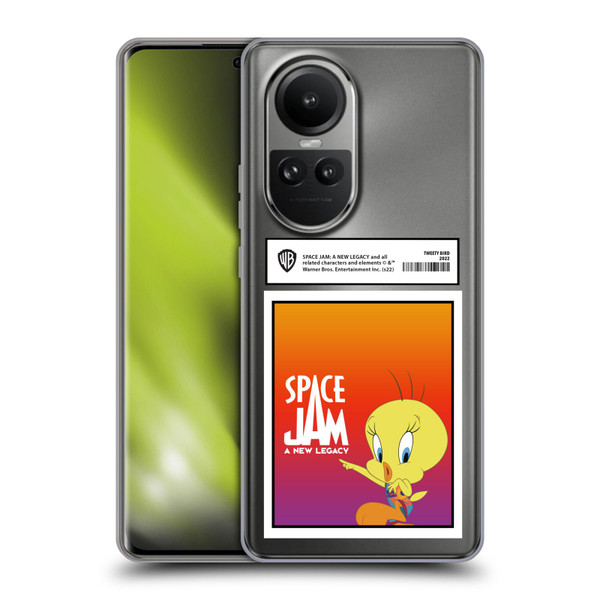 Space Jam: A New Legacy Graphics Tweety Bird Card Soft Gel Case for OPPO Reno10 5G / Reno10 Pro 5G
