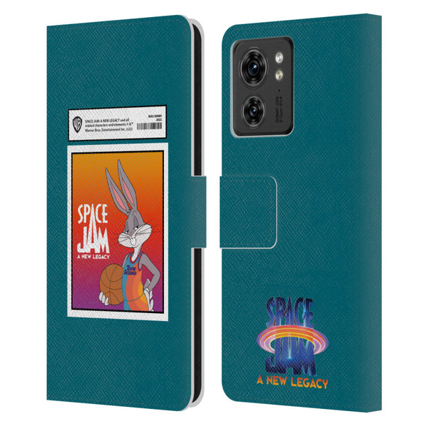 Space Jam: A New Legacy Graphics Bugs Bunny Card Leather Book Wallet Case Cover For Motorola Moto Edge 40