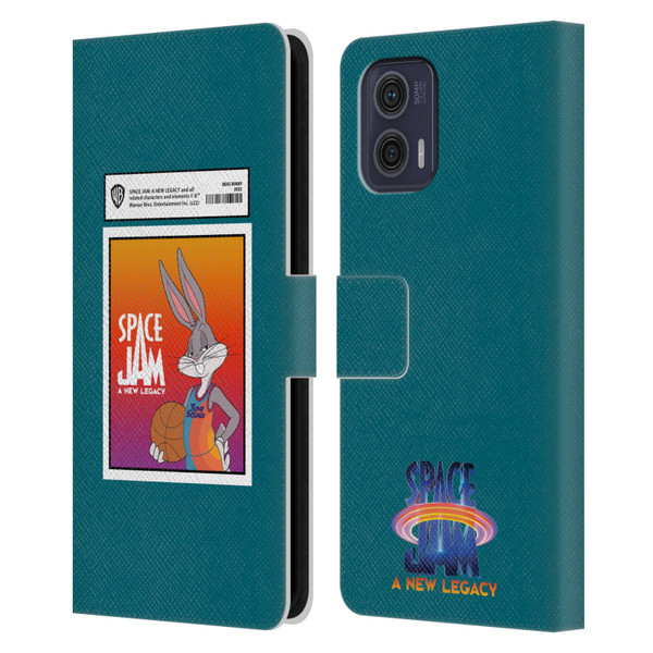 Space Jam: A New Legacy Graphics Bugs Bunny Card Leather Book Wallet Case Cover For Motorola Moto G73 5G