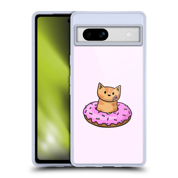 Beth Wilson Doodlecats Donut Soft Gel Case for Google Pixel 7a