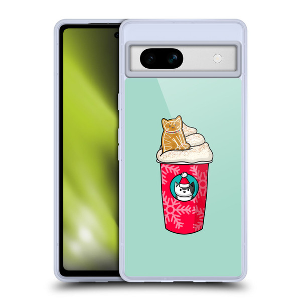 Beth Wilson Doodlecats Gingerbread Latte Soft Gel Case for Google Pixel 7a