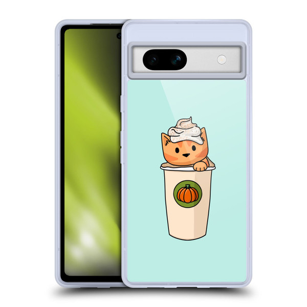 Beth Wilson Doodlecats Pumpkin Spice Latte Soft Gel Case for Google Pixel 7a