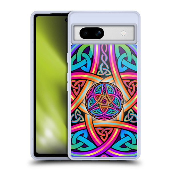 Beth Wilson Rainbow Celtic Knots Divine Soft Gel Case for Google Pixel 7a