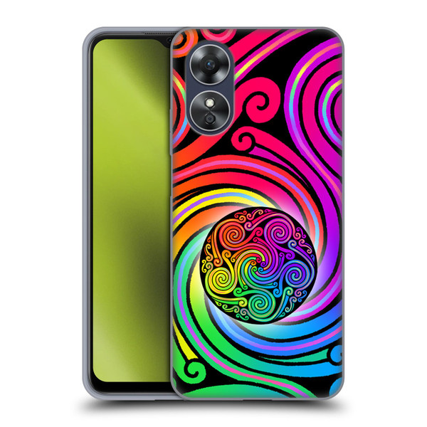 Beth Wilson Rainbow Celtic Knots Spirals Soft Gel Case for OPPO A17