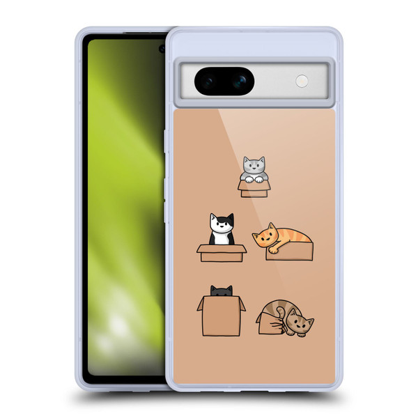 Beth Wilson Doodle Cats 2 Boxes Soft Gel Case for Google Pixel 7a