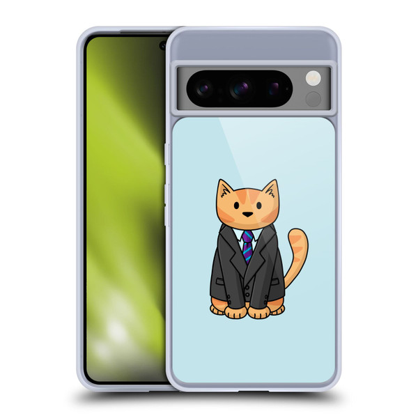 Beth Wilson Doodle Cats 2 Business Suit Soft Gel Case for Google Pixel 8 Pro