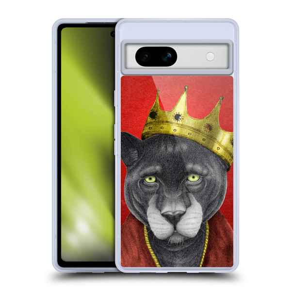 Barruf Animals The King Panther Soft Gel Case for Google Pixel 7a