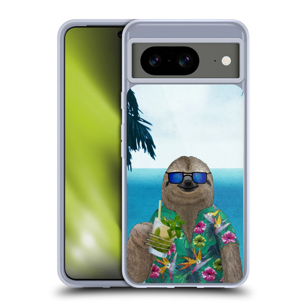 Barruf Animals Sloth In Summer Soft Gel Case for Google Pixel 8