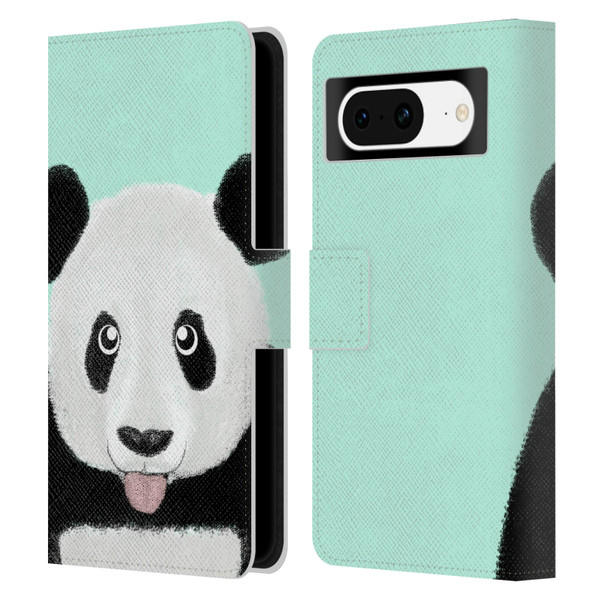 Barruf Animals The Cute Panda Leather Book Wallet Case Cover For Google Pixel 8