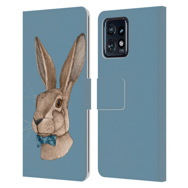 Barruf Animals Hare Leather Book Wallet Case Cover For Motorola Moto Edge 40 Pro