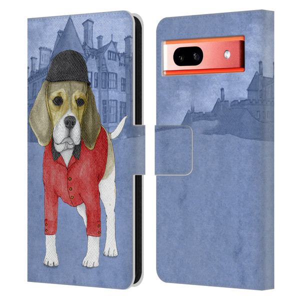 Barruf Dogs Beagle Leather Book Wallet Case Cover For Google Pixel 7a