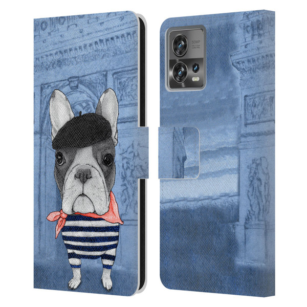 Barruf Dogs French Bulldog Leather Book Wallet Case Cover For Motorola Moto Edge 30 Fusion