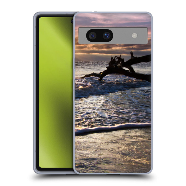 Celebrate Life Gallery Beaches Sparkly Water At Driftwood Soft Gel Case for Google Pixel 7a