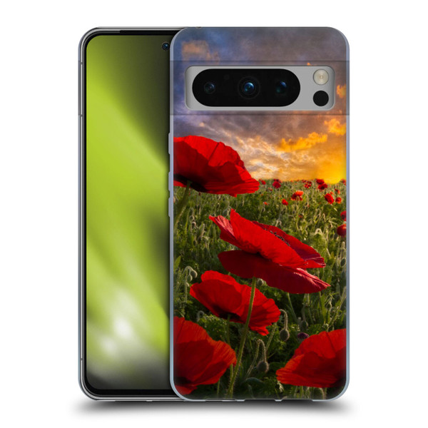 Celebrate Life Gallery Florals Red Flower Field Soft Gel Case for Google Pixel 8 Pro