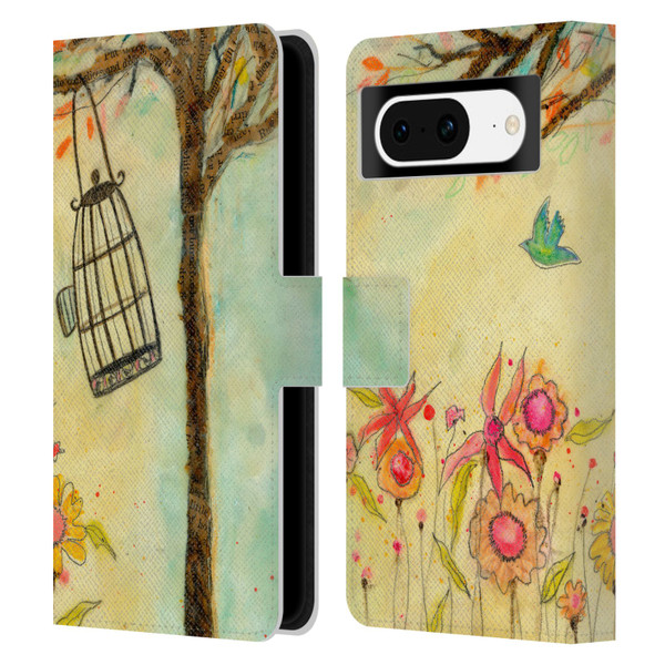 Wyanne Birds Free To Be Leather Book Wallet Case Cover For Google Pixel 8