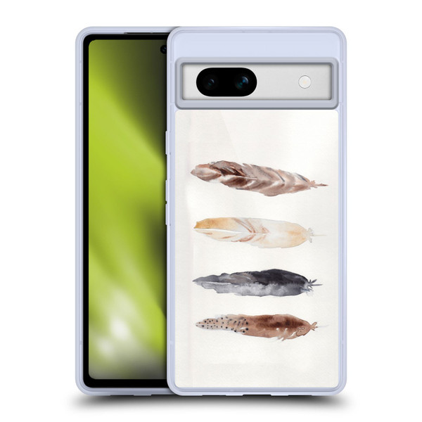 Mai Autumn Feathers Pattern Soft Gel Case for Google Pixel 7a