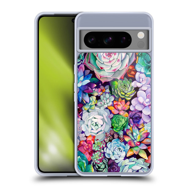 Mai Autumn Floral Garden Succulent Soft Gel Case for Google Pixel 8 Pro