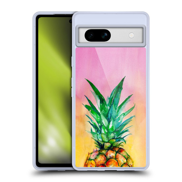 Mai Autumn Paintings Ombre Pineapple Soft Gel Case for Google Pixel 7a