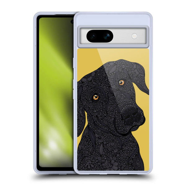 Valentina Dogs Black Labrador Soft Gel Case for Google Pixel 7a