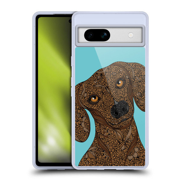 Valentina Dogs Dachshund Soft Gel Case for Google Pixel 7a