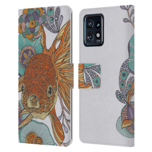 Valentina Animals And Floral Little Fish Leather Book Wallet Case Cover For Motorola Moto Edge 40 Pro