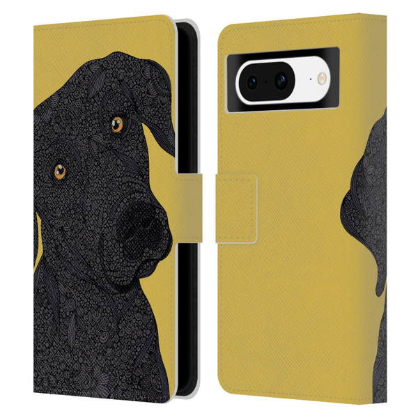 Valentina Dogs Black Labrador Leather Book Wallet Case Cover For Google Pixel 8