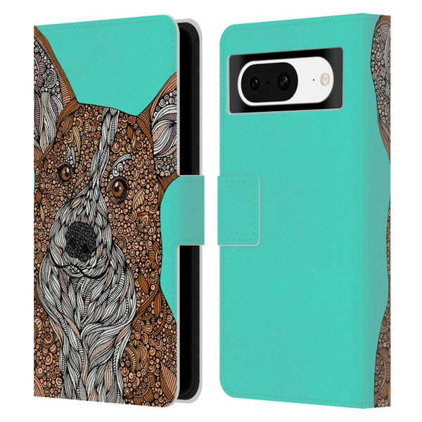 Valentina Dogs Corgi Leather Book Wallet Case Cover For Google Pixel 8