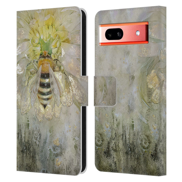 Stephanie Law Immortal Ephemera Bee Leather Book Wallet Case Cover For Google Pixel 7a