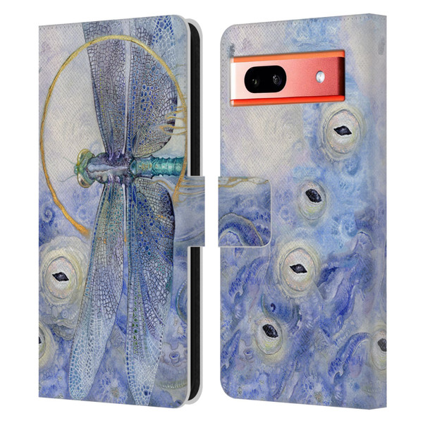Stephanie Law Immortal Ephemera Dragonfly Leather Book Wallet Case Cover For Google Pixel 7a