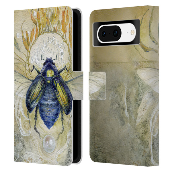 Stephanie Law Immortal Ephemera Scarab Leather Book Wallet Case Cover For Google Pixel 8