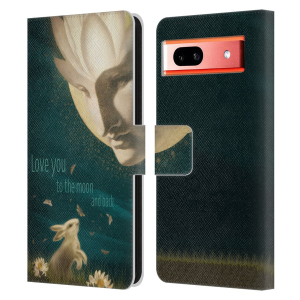 Duirwaigh God Moon Leather Book Wallet Case Cover For Google Pixel 7a