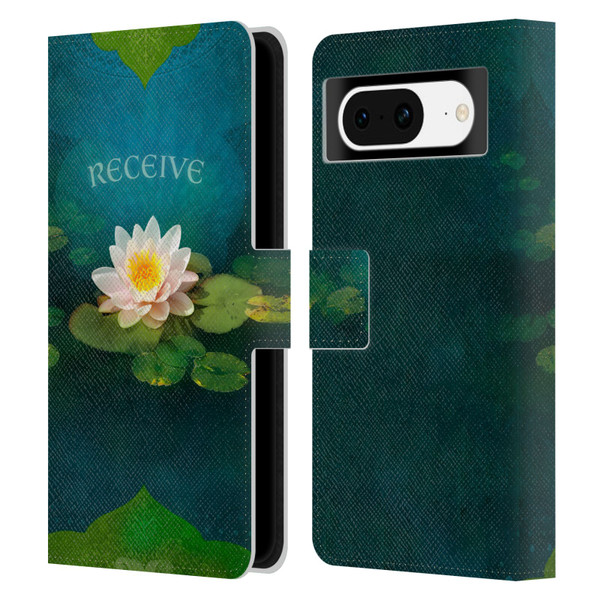 Duirwaigh God Receive Lotus Leather Book Wallet Case Cover For Google Pixel 8