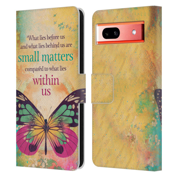 Duirwaigh Insects Butterfly 2 Leather Book Wallet Case Cover For Google Pixel 7a