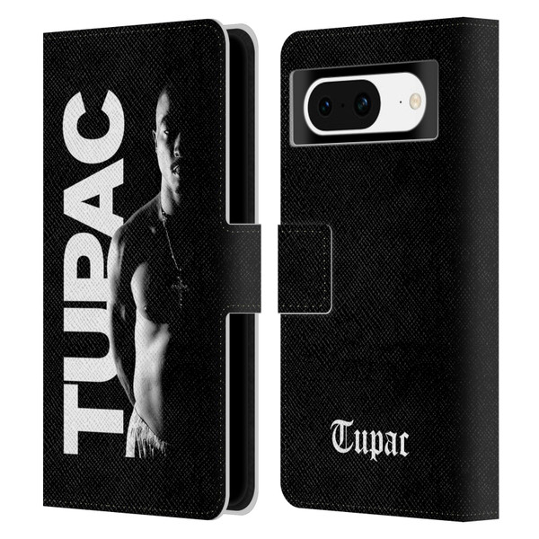 Tupac Shakur Key Art Black And White Leather Book Wallet Case Cover For Google Pixel 8