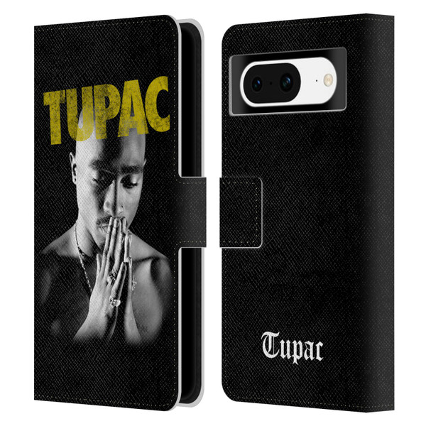 Tupac Shakur Key Art Golden Leather Book Wallet Case Cover For Google Pixel 8
