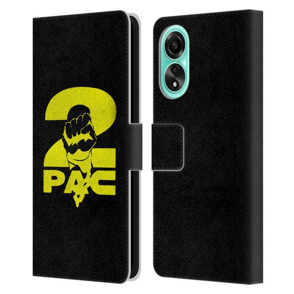 Tupac Shakur Logos Yellow Fist Leather Book Wallet Case Cover For OPPO A78 4G