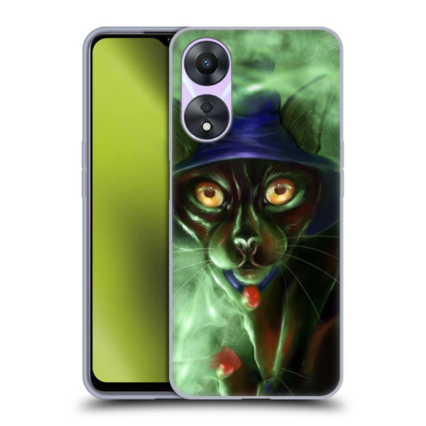 Ash Evans Black Cats Conjuring Magic Soft Gel Case for OPPO A78 5G