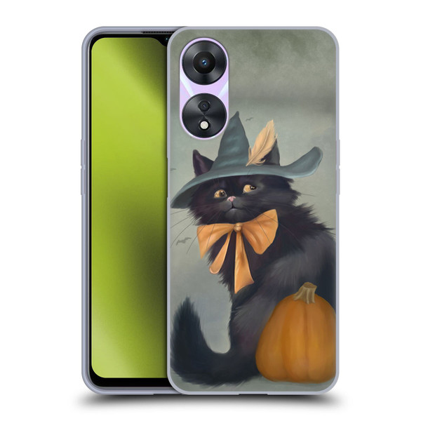Ash Evans Black Cats 2 Halloween Pumpkin Soft Gel Case for OPPO A78 5G