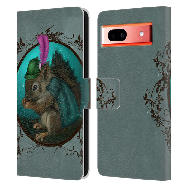 Ash Evans Animals Squirrel Leather Book Wallet Case Cover For Google Pixel 7a