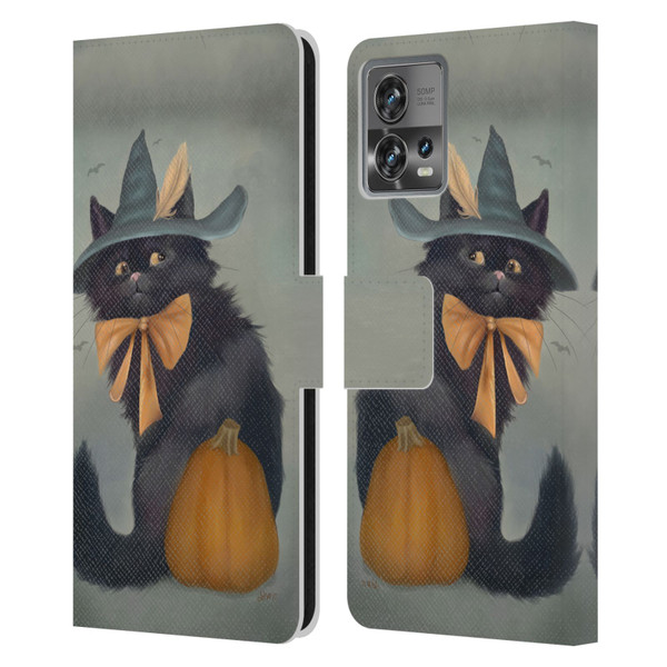 Ash Evans Black Cats 2 Familiar Feeling Leather Book Wallet Case Cover For Motorola Moto Edge 30 Fusion
