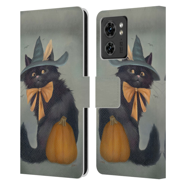 Ash Evans Black Cats 2 Familiar Feeling Leather Book Wallet Case Cover For Motorola Moto Edge 40
