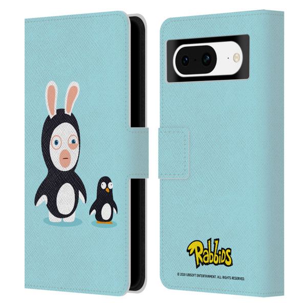 Rabbids Costumes Penguin Leather Book Wallet Case Cover For Google Pixel 8