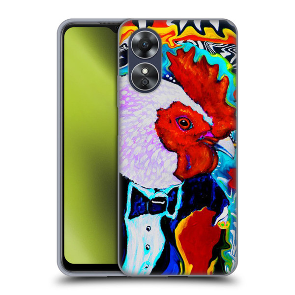 Mad Dog Art Gallery Animals Rooster Soft Gel Case for OPPO A17