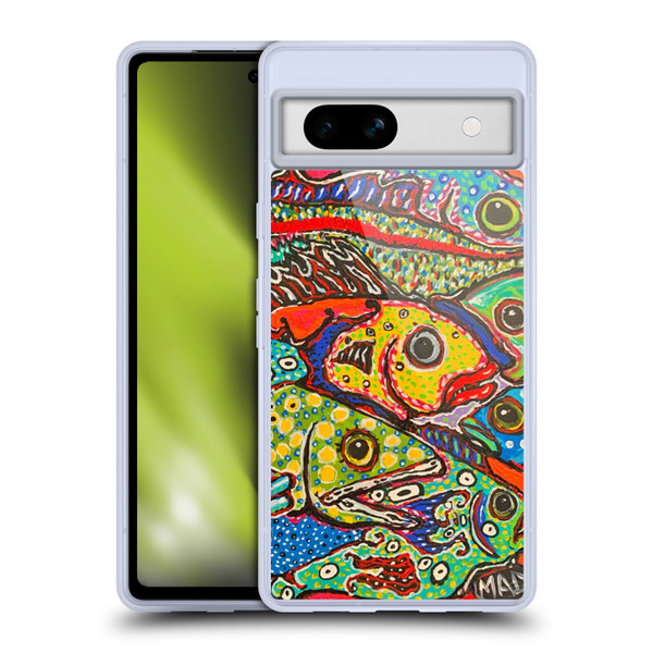 Mad Dog Art Gallery Assorted Designs Many Mad Fish Soft Gel Case for Google Pixel 7a