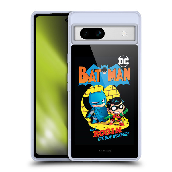 Super Friends DC Comics Toddlers Comic Covers Batman And Robin Soft Gel Case for Google Pixel 7a