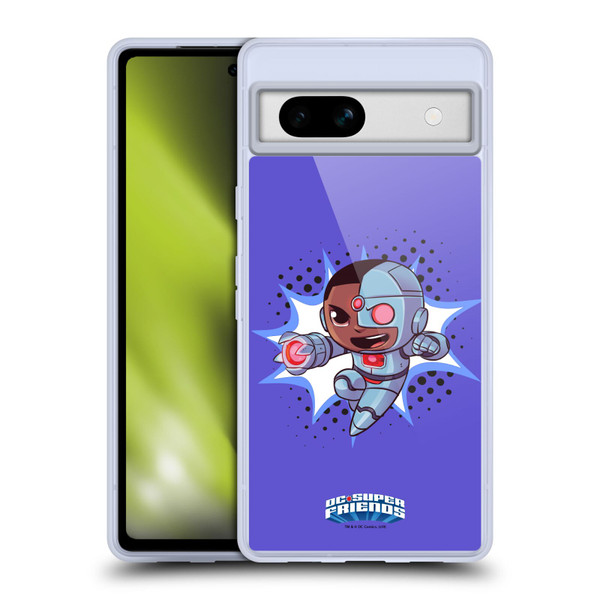 Super Friends DC Comics Toddlers 1 Cyborg Soft Gel Case for Google Pixel 7a