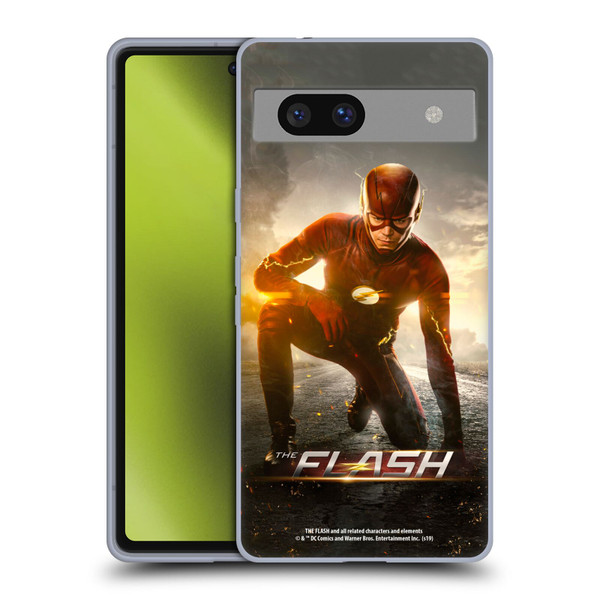 The Flash TV Series Poster Barry Kneel Pose Soft Gel Case for Google Pixel 7a