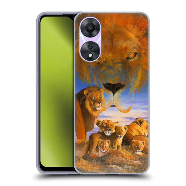 Graeme Stevenson Wildlife Lions Soft Gel Case for OPPO A78 5G