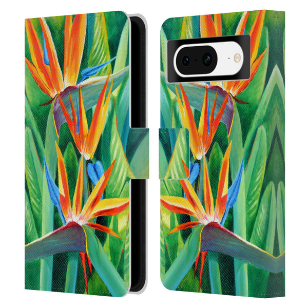 Graeme Stevenson Assorted Designs Birds Of Paradise Leather Book Wallet Case Cover For Google Pixel 8