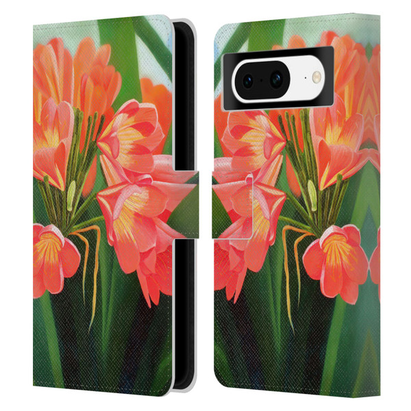 Graeme Stevenson Assorted Designs Flowers 2 Leather Book Wallet Case Cover For Google Pixel 8